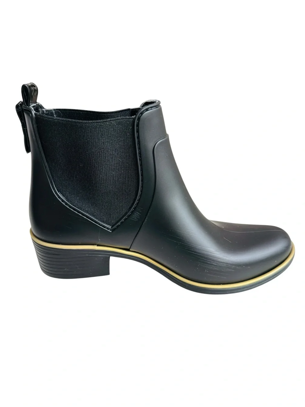Kate Spade New York Black Chelsea Rain Boots Waterproof Ankle Boots Women’s 6